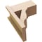 Ekena Millwork 7 1/2-in W x 14-in D x 18-in H Funston Block Rough Cedar Woodgrain TimberThane Outlooker, Primed Tan OUTUR075X14X18FST44RCPR - alternate 4